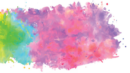 Isolated watercolor splatter stain colorful