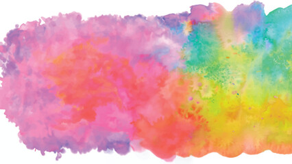 Isolated watercolor splatter stain colorful
