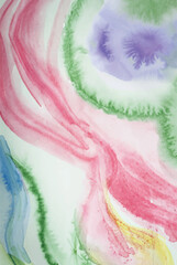 Isolated watercolor splatter stain colorful