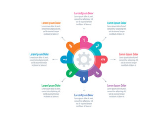 wheel, ring infographic template. eight step informational template. internet, web, business, annual report, magazine infographic template