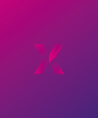 Letter X logo design Letter X gradient logo