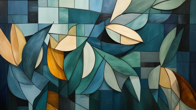 Vibrant strokes of abstract expressionism dance across a wooden canvas, evoking a kaleidoscope of emotions through the power of painted art