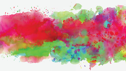 Isolated watercolor splatter stain colorful