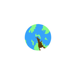 vector illustration of earth cracking disaster