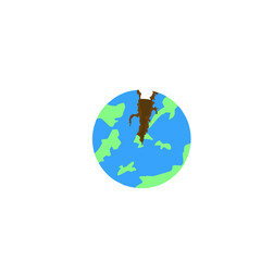 vector illustration of earth cracking disaster