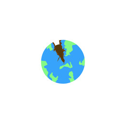 vector illustration of earth cracking disaster