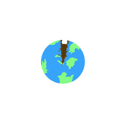 vector illustration of earth cracking disaster