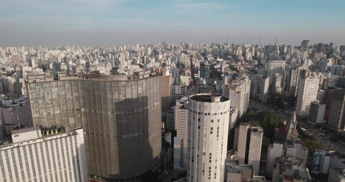 Vis&atilde;o Panor&acirc;mica do centro da cidade de S&atilde;o Paulo, Brasil