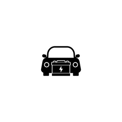  Car battery icon isolated on transparent background