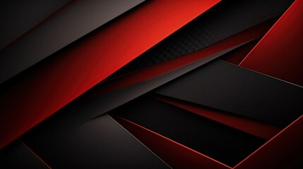 Modern Dark carbon fiber with red luminous lines and highlights background.AI generated image - obrazy, fototapety, plakaty