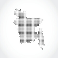 Obraz premium Dotted map of Bangladesh