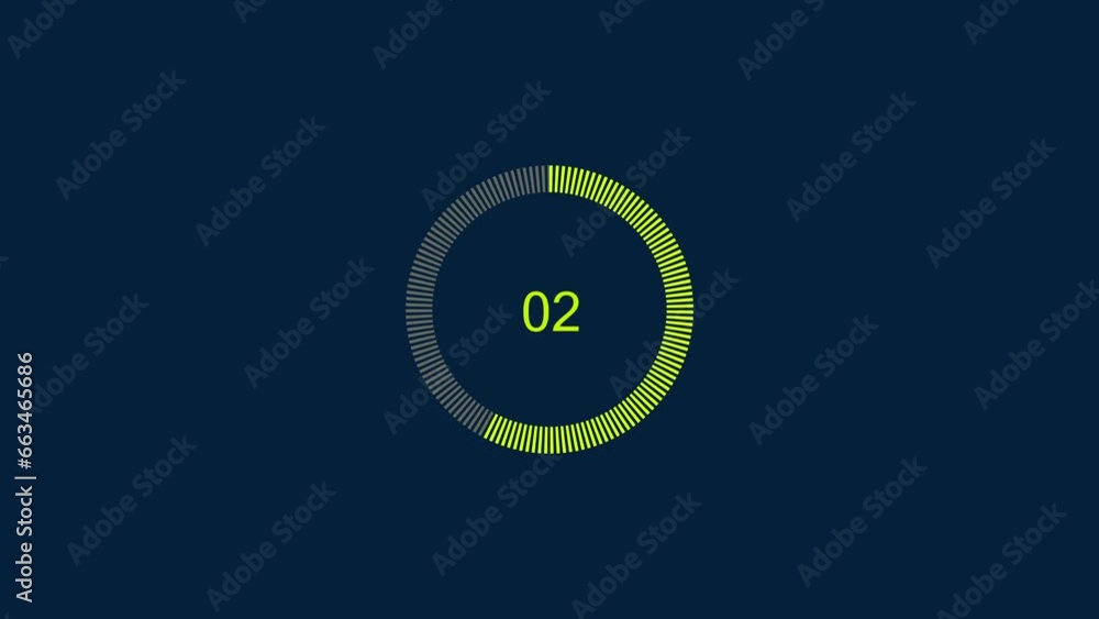 Aufkleber loading incite come down number one to ten animation with background .