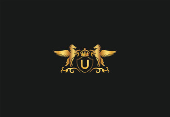 Pegasus Horse with letter U Transparent Background © MOST MAHABUBA