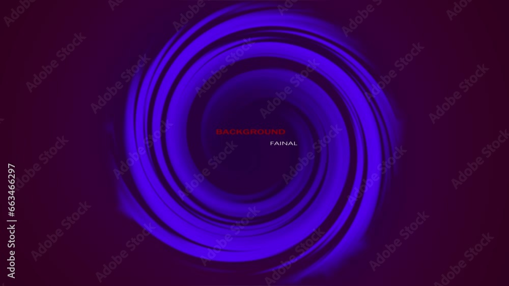 Poster a colorful light circle animation on the background ..