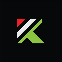 letter k logo design vector