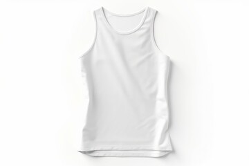 Blank sleeveless t-shirt mockup, front view