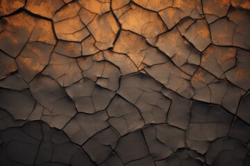 A cracked wall surface in close-up detail