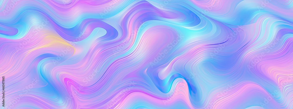 Wall mural seamless y2k retro futurism iridescent playful pastel holographic heatmap ombre gradient blur backgr
