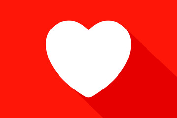 Red heart paper craft element