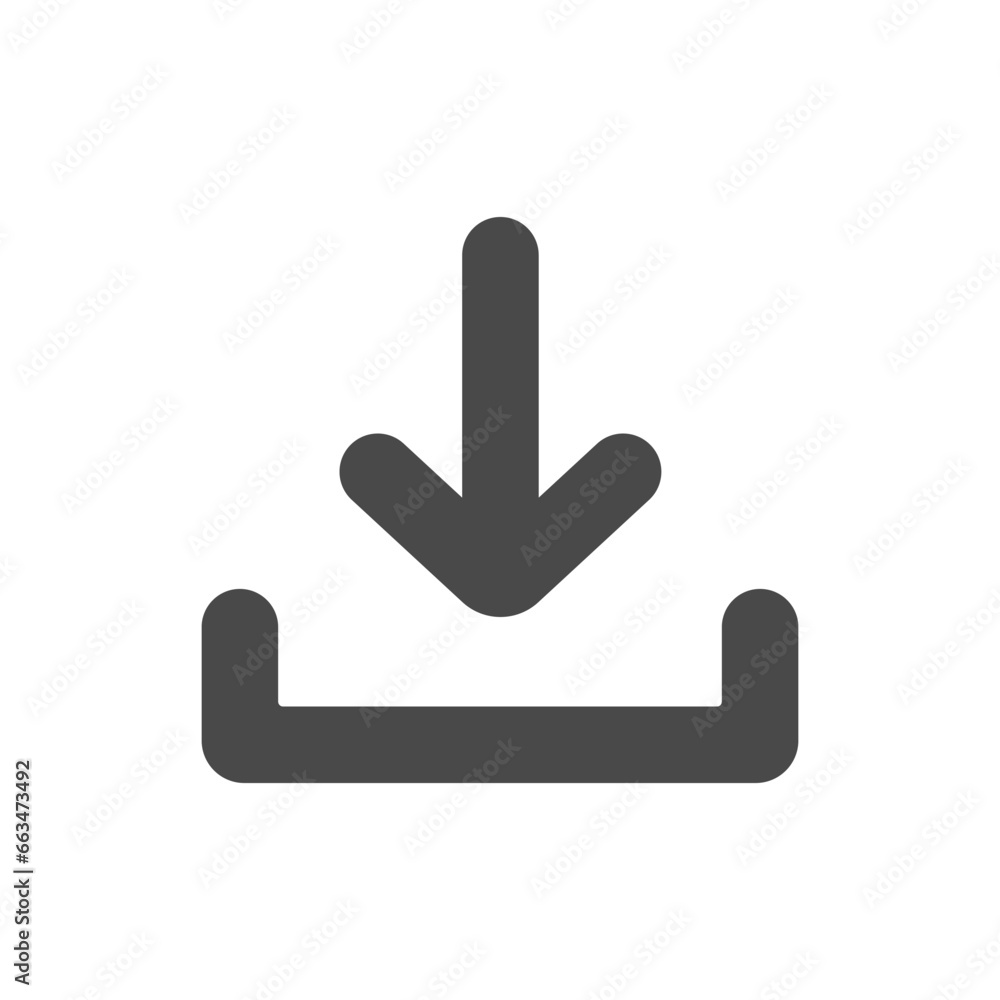 Sticker download icon design vector template