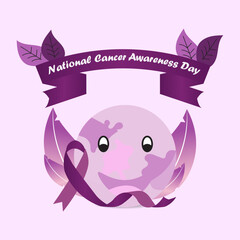 National Cancer Awareness Day Hand Drawn Illustration Creative 