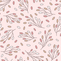 Vector seamless pattern with berries. Cute design for wrapping paper, textile, wallpaper and backgrounds.