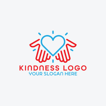 kindness unity and helping logo design vector