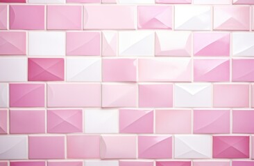 A colorful tiled wall with a geometric pattern