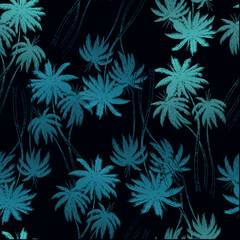 Fototapeta na wymiar vector colorful illustration of gradient palms pattern.