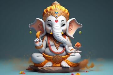 Close-up of statue of Ganesh Close up beautiful hindu god ganesha statue god of success