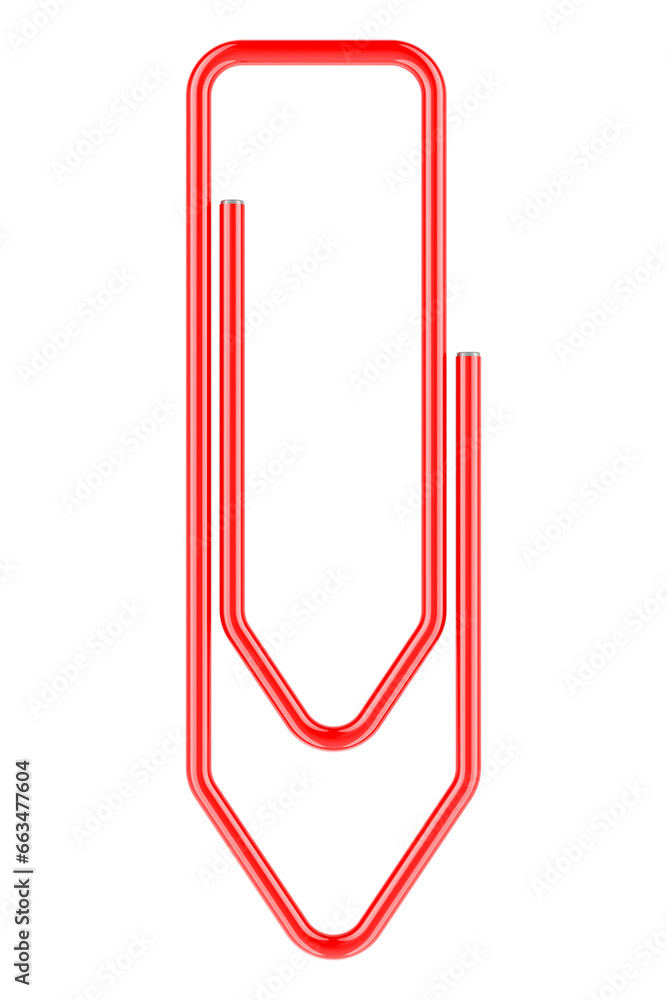 Poster paper clip with pvc coated, 3d rendering isolated on transparent background