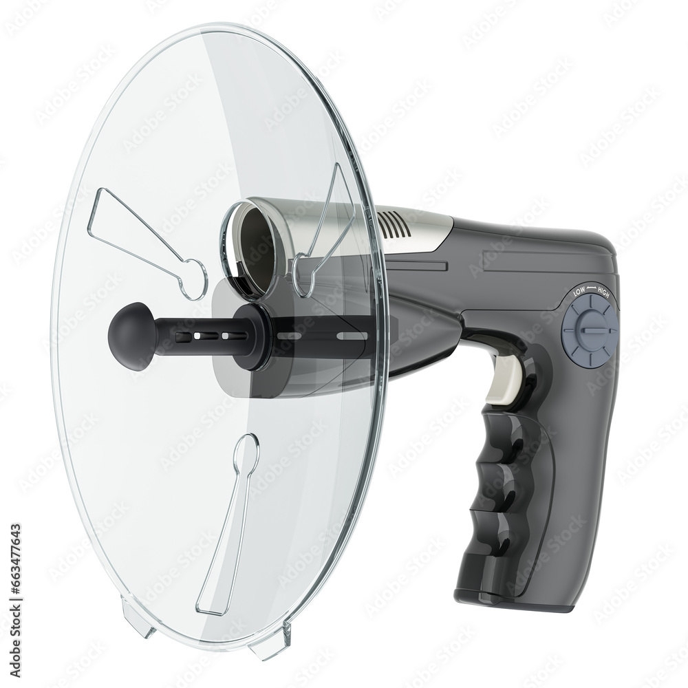 Aufkleber parabolic microphone, 3d rendering isolated on transparent background