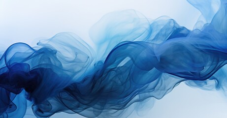 Fototapeta na wymiar Blue smoke on a white background