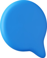 3d Blank speech bubble pin