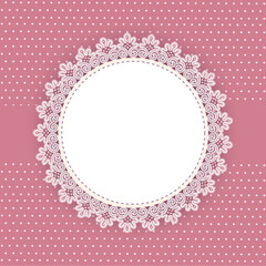 Template frame  design for invitation card. Vector lace frame.