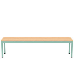 3D rendering illustration of a gym locker room bench