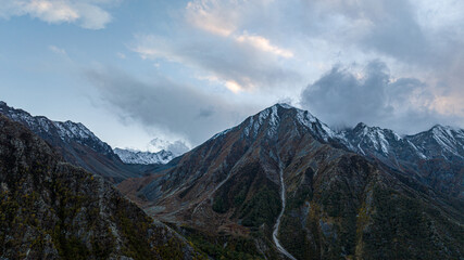 mountains and clouds