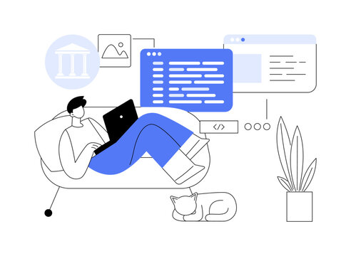 Development course isolated cartoon vector illustrations.