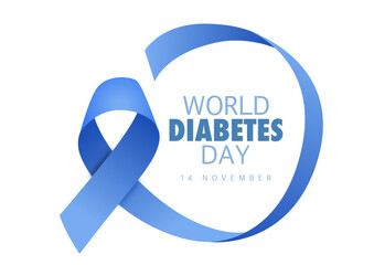 Creative illustration, poster or banner of world diabetes day awareness.