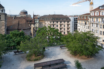 Fototapeta na wymiar Old town of city of Geneva, Switzerland