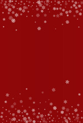 Silver Snowfall Vector Burgundy Background.