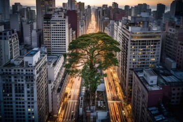 Fototapeta premium Urban Jungle - Generative AI