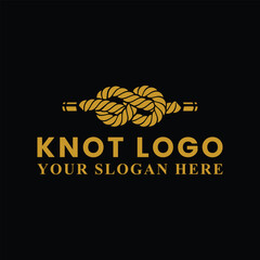 knot rope logo design vector - obrazy, fototapety, plakaty