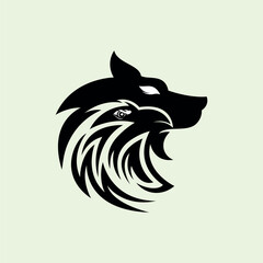 Head of a wolf logo