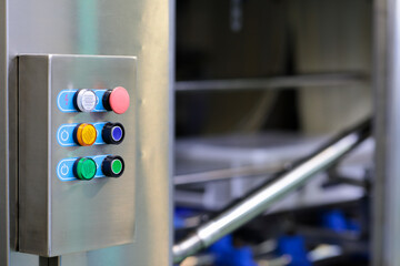 control box of automated machine at food factory