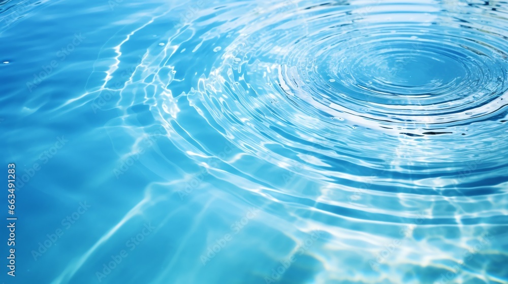 Canvas Prints circle reflections of azure water ripple in a nearby pool.