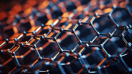 Obraz premium Abstract background with carbon nanotubes and nanotechnology cylindrical structures for electronics and materials manufacturing.