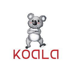 koala logo design vector