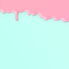 Pastel colour background with pink colour flowing from top edge