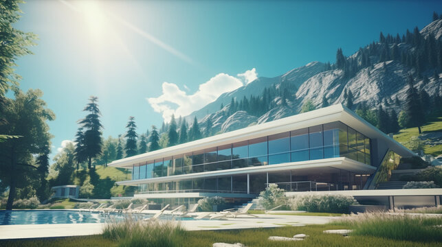 Luxury resort in the mountains